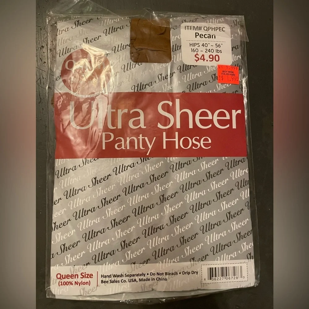 Ultra Sheer Panty Hose Queen Size - Brown Pecan Large-xl